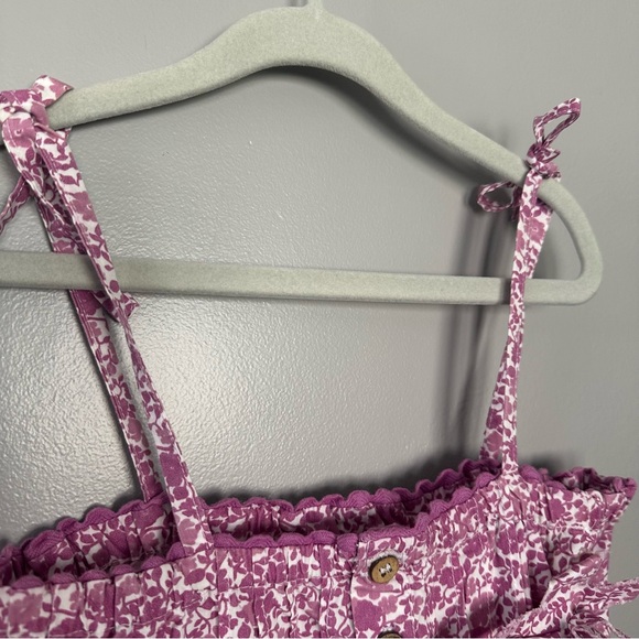 Kite Organic Cotton Lavender Floral Romper Sz 6-7 - Picture 8 of 12